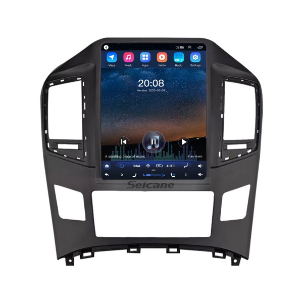 HD Touchscreen 9,7 Zoll Android 10.0 für 2017 HYUNDAI H1 Radio GPS Navigationssystem Bluetooth Carplay Unterstützung Rückfahrkamera DVR Lenkradsteuerung TPMS