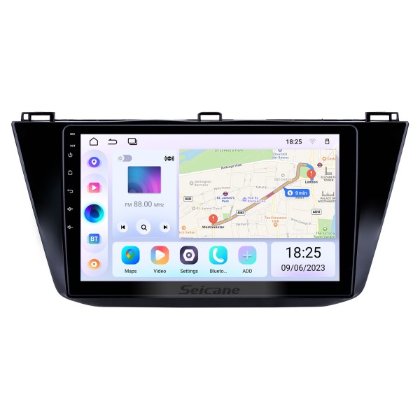 10,1 Zoll Android 14.0 GPS Navigationsradio für 2016-2018 VW Volkswagen Tiguan mit HD Touchscreen Bluetooth USB Unterstützung Carplay TPMS
