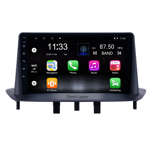 Android 10.0 9 Zoll HD Touchscreen GPS Navigationsradio für 2008-2015 RENAULT MEGANE 3 / 2009-2022 FLUENCE mit Bluetooth WIFI Unterstützung Carplay SWC