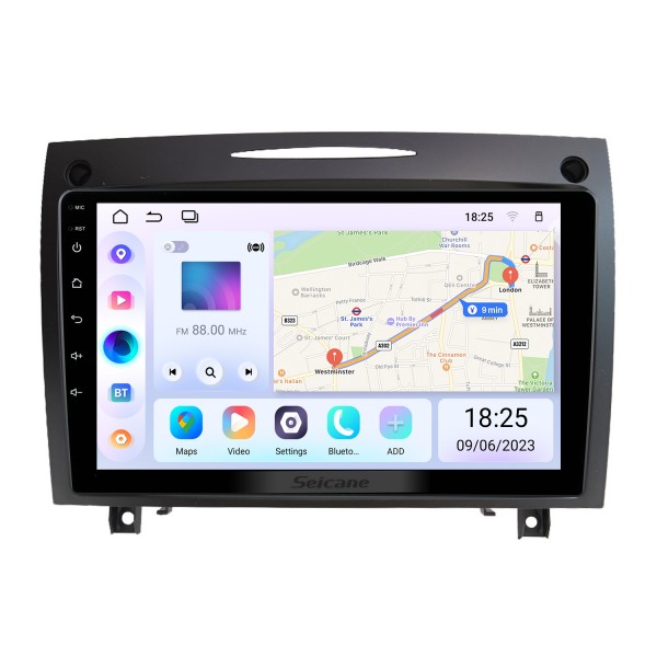9 Zoll Android 13.0 für BENZ SLK 2004-2012 Radio-GPS-Navigationssystem mit HD-Touchscreen Bluetooth-Unterstützung Carplay OBD2