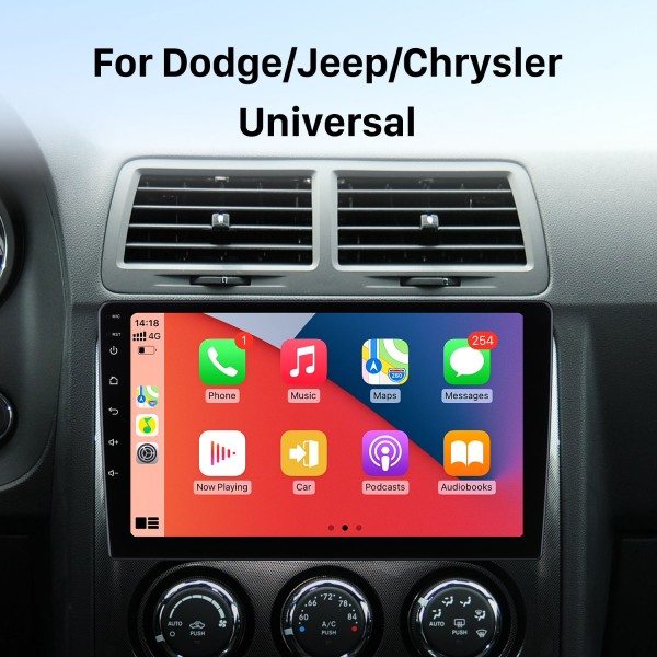 10,1 Zoll HD Touchscreen Android 10.0 GPS Navigationsradio für Dodge / Jeep / Chrysler Universal Mit Bluetooth-Unterstützung Carplay DVR