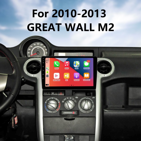 9 Zoll Android 13.0 für GREAT WALL M2 2010-2013 Radio GPS Navigationssystem mit HD Touchscreen Bluetooth Unterstützung Carplay OBD2