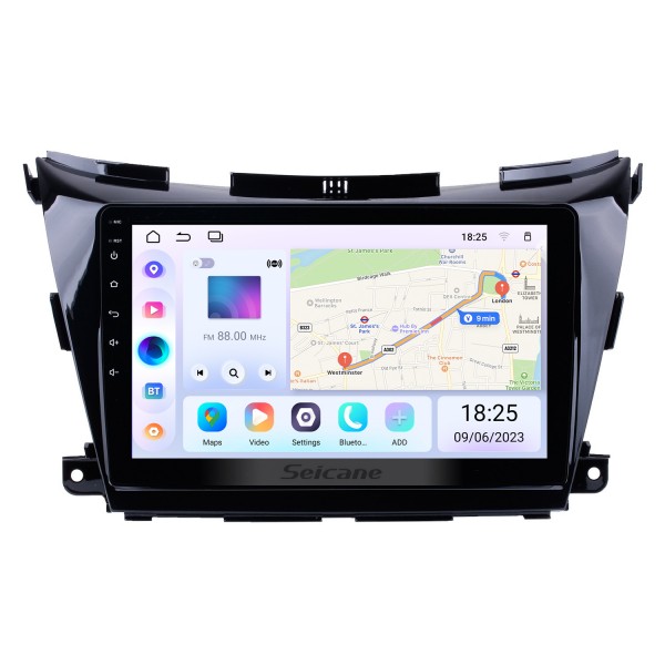 10,2-Zoll-HD 1024 * 600 Touchscreen 2015 Nissan Murano GPS-Navigationssystem mit Rückfahrkamera OBDII AUX Lenkrad-Steuerung USB 1080P 3G WiFi Kapazitive Spiegel Link-TPMS DVR Bluetooth