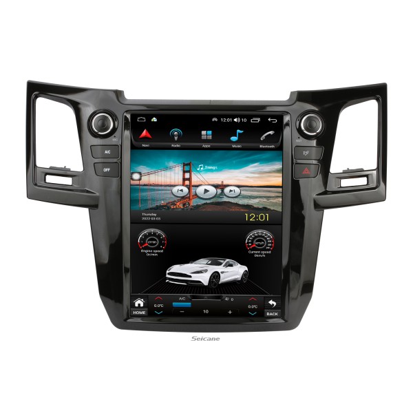 Carplay OEM 12,1 Zoll Android 10.0 für 2004 2005 2006–2015 Toyota Fortuner Radio Android Auto GPS Navigationssystem mit HD Touchscreen Bluetooth Unterstützung OBD2 DVR