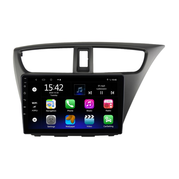 9 Zoll Android 13.0 für 2012 HONDA CIVIC EUROPEAN VERSION Stereo-GPS-Navigationssystem mit Bluetooth-Touchscreen-Unterstützung Rückfahrkamera