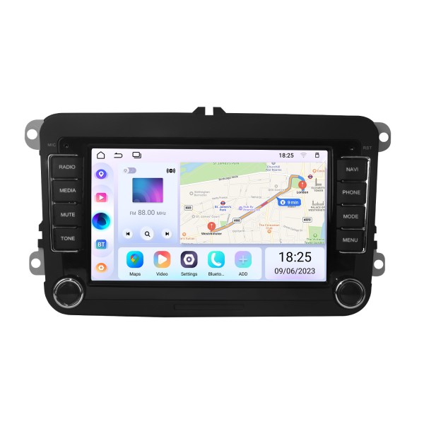 Aftermarket Android 13.0 für VW Volkswagen Universal Radio 7 Zoll HD Touchscreen GPS-Navigationssystem Mit Bluetooth-Unterstützung Carplay TPMS