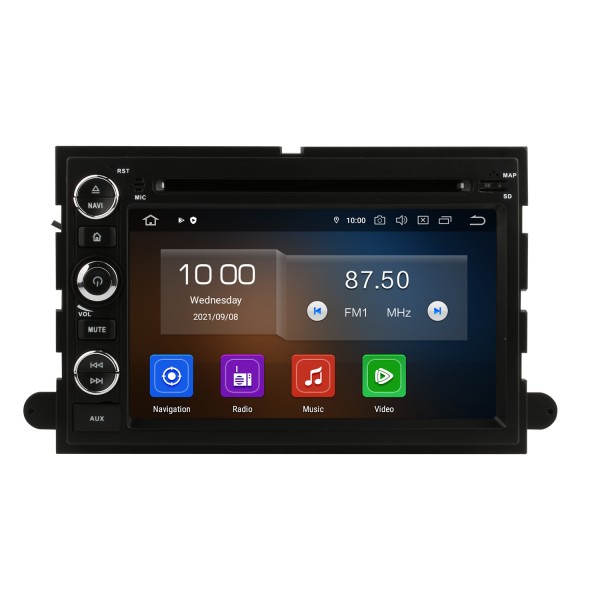 7 Zoll für 2006-2009 Ford Fusion/Explorer 2007-2009 Edge/Expedition/Mustang Android 12.0 GPS Navigationsradio Bluetooth HD Touchscreen Carplay unterstützt 1080P Video