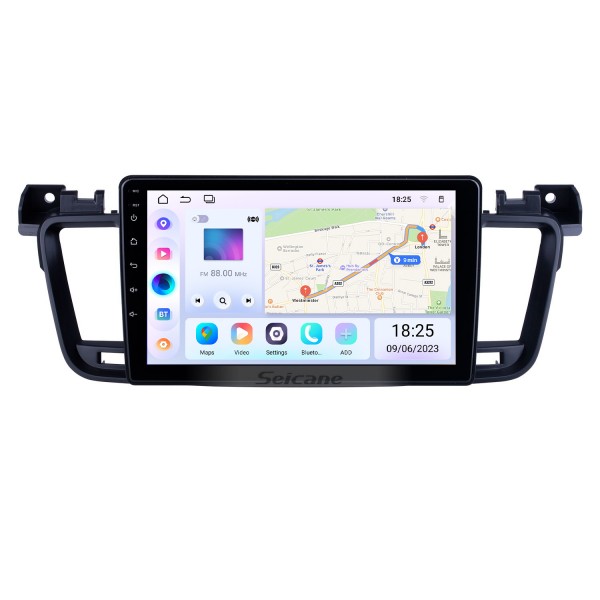 Android 14.0 HD Touchscreen 9 Zoll für 2011 2012 2013-2017 Peugeot 508 Radio GPS Navigationssystem mit Bluetooth Unterstützung Carplay TPMS