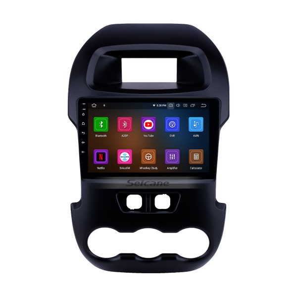 9 Zoll Android 13.0 Radio für 2012 Ford Ranger mit GPS Navigation Stereo HD Touchscreen Bluetooth Carplay USB AUX Musikunterstützung SWC 4G WIFI DVD Player