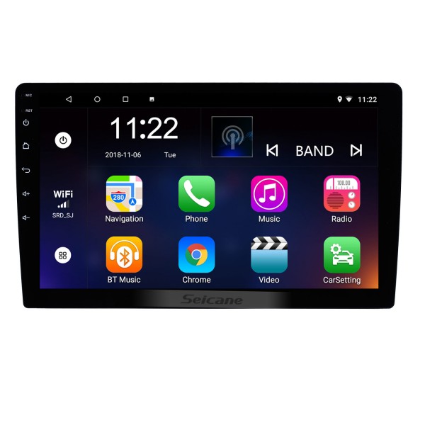 10,1 Zoll HD 1024 * 600 HD Touchscreen Android 10.0 Universelle GPS-Navigation Bluetooth Car Audio System Unterstützung Mirror Link WiFi Rückfahrkamera DVR DAB + Lenkradsteuerung
