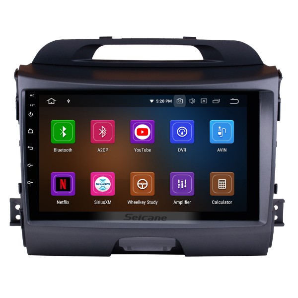 Android 13.0 9 Zoll 2.5D IPS Touchscreen Autoradio für 2010-2015 KIA Sportage Audio Subwoofer Carplay Android Auto Unterstützung DVR OBD2 4G WiFi Lenkradsteuerung Rückfahrkamera