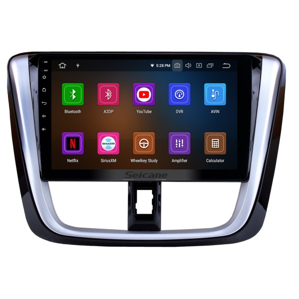 10,1 Zoll HD Touchscreen Radio Auto Stereo GPS Navigationssystem Android 13.0 Für 2014 2015 2016 2017 TOYOTA VIOS Unterstützung Bluetooth OBD II DVR 3G/4G WIFI Rückfahrkamera