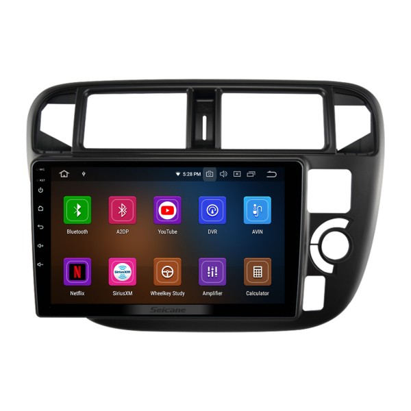 OEM 9 Zoll Android 13.0 für 1996-1999 HONDA CIVIC MANUAL AC RHD Radio GPS Navigationssystem mit HD Touchscreen Bluetooth Unterstützung Carplay OBD2 DVR TPMS