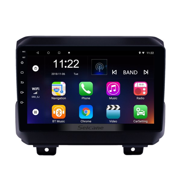 9 Zoll Android 10.0 GPS Navigationsradio für 2018 Jeep Wrangler mit Bluetooth WIFI USB AUX HD Touchscreen Unterstützung Carplay DVR OBD