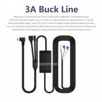 3A Buck Line Time Lapse Video Recording für AUX USB 24 Stunden Parküberwachung Autokamera DVR Kabellänge Zubehör