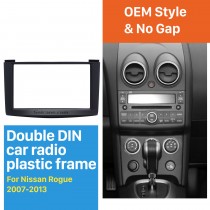 173 * 98mm Schwarz Doppel-DIN 2007 bis 2013 Nissan Rogue Autoradio Fascia Stereo Dash CD Trim Installation Kit Rahmen Surround-Panel