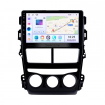 Aftermarket Android 14.0 GPS Navigation 9 Zoll HD Touchscreen Stereo für 2018 Toyota Vios / Yaris LHD Manuelle Klimaanlage USB Musik Bluetooth Wifi Backup Kamera Lenkradsteuerung DVR