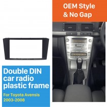 Schwarz Doppel Din 2003-2008 Toyota Avensis Autoradio Faszien DVD Rahmen Stereo Player Face Plate Panel Adapter