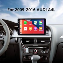 10,1 Zoll Android 14.0 GPS Navi HD Touchscreen-Radio für 2009-2016 Audi A4L mit Bluetooth USB WIFI AUX-Unterstützung DVR SWC Carplay 3G Rückfahrkamera RDS
