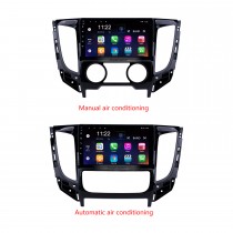 2015 Mitsubishi TRITON (MT) Manuelle Klimaanlage Android 13.0 Autoradio 9 Zoll HD Touchscreen GPS Navigationssystem Haupteinheit mit USB Mirror Link FM Musik Bluetooth WIFI Unterstützung SWC Carplay Rückfahrkamera Digital TV
