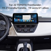12,3 Zoll Android 12.0 für 2022 TOYOTA Frontlander 2019–2021 Corolla 2019 Levin 2021 Allion Radio-GPS-Navigationssystem mit HD-Touchscreen, Bluetooth-Unterstützung, Carplay OBD2