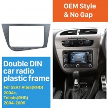 2 Din Faszie für 2005-2011 Seat Leon Rechtslenker Autoradio Kopfeinheit GPS-Navigationssystem platte Panel Rahmen