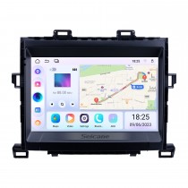 8 Zoll 2009-2014 Toyota ALPHARD / Vellfire ANH20 Android 14.0 Radio GPS Navigationssystem mit 3G WiFi kapazitivem Touchscreen TPMS DVR OBD II Rückfahrkamera AUX Lenkradsteuerung USB Bluetooth HD 1080P Video