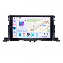 10,1 Zoll 2015 Toyota Highlander Android 13.0 GPS-Navigationssystem 1024 * 600 Touchscreen-Radio Bluetooth OBD2 DVR Rückfahrkamera TV 1080P WIFI Spiegelverbindung Lenkradsteuerung