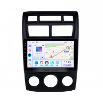 In Dash 9 Zoll HD Touchscreen GPS Radio Navigation Android 14.0 Stereo für 2007-2017 KIA Sportage Manuelle Klimaanlage Lenkradsteuerung Bluetooth Musik WIFI Rückfahrkamera USB