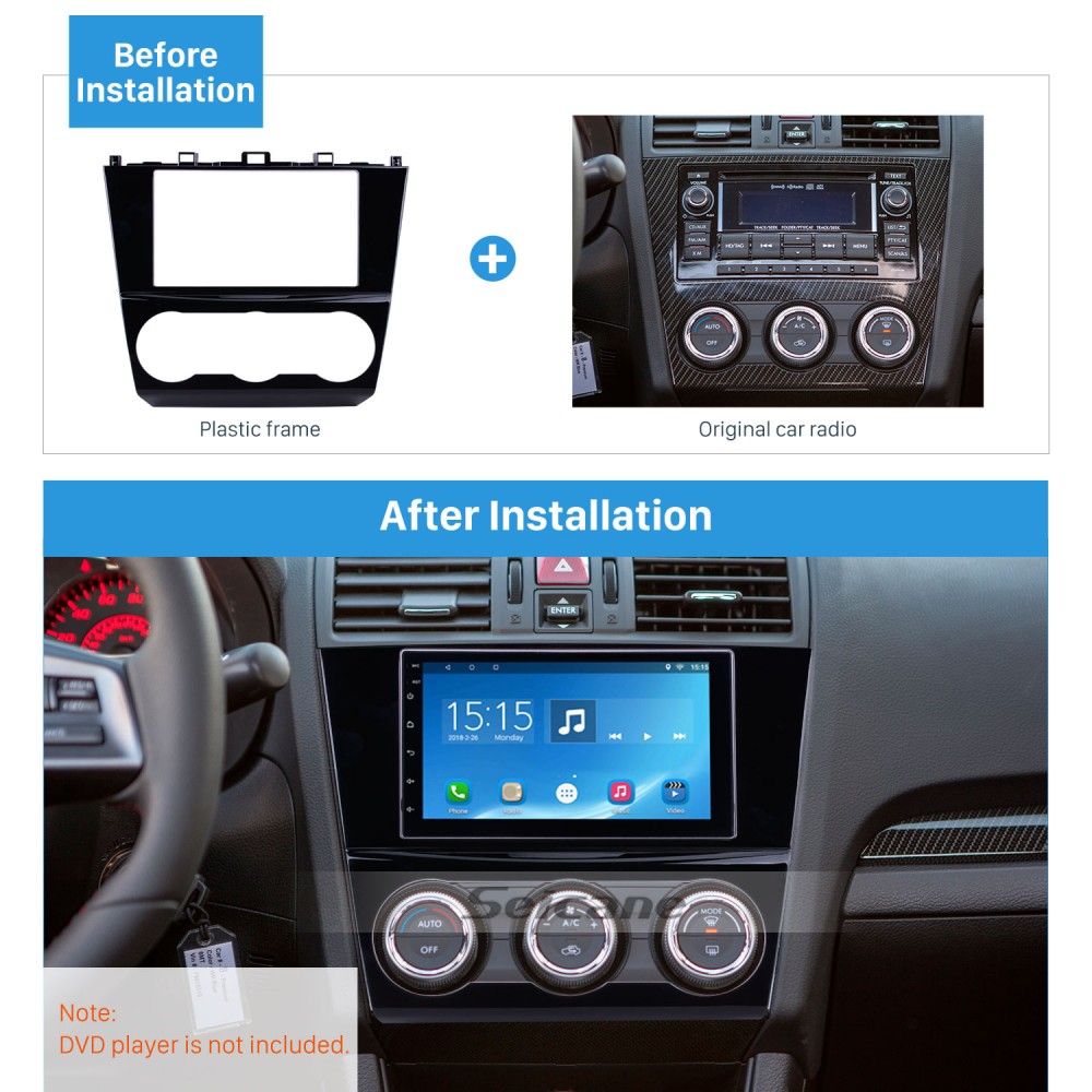 Car Stereo Fascia Dash Panel 2Din Frame Trim Kit For Subaru Forester Impreza
