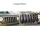 Auto Zubehör Schwarz ABS Kunststoff Front Grille Raster Set für 2007-2016 Jeep Wrangler Mesh Cover 7pcs