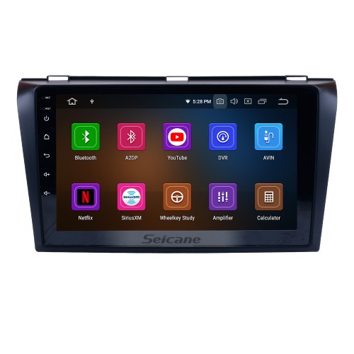 OEM 2004-2009 Mazda 3 Android 13.0 HD Touchscreen 1024*600 Touchscreen DVD GPS Rádio Bluetooth OBD2 DVR Câmera Retrovisor 1080P Volante Controle WIFI