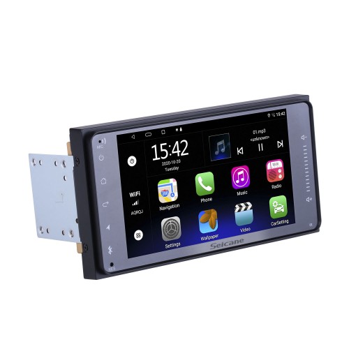 7 polegadas HD Touchscreen Android 10.0 Navegação GPS Rádio de carro para TOYOTA COROLLA Camry Land Cruiser HILUX PRADO RAV4 Suporte 1080P Vídeo Bluetooth Link de espelho Bluetooth WIFI USB SD DVR Câmera de retrovisor