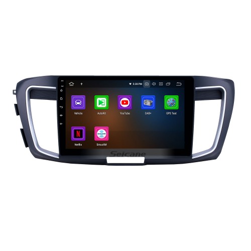 Tela sensível ao toque HD de 10,1 polegadas Android 13.0 para 2013 2014 2015 2016 Honda Accord 9 Rádio Sistema de Navegação GPS Suporte Bluetooth Carplay Câmera de backup