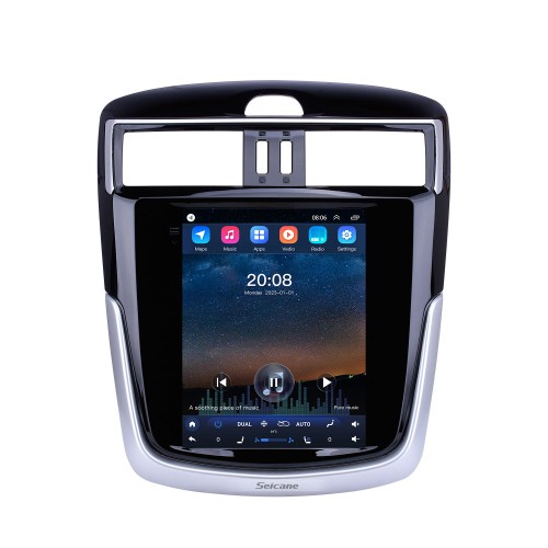 Rádio de navegação gps android 10.0 de 9,7 polegadas para 2016 nissan tiida com hd touchscreen bluetooth aux suporte carplay dvr obd2