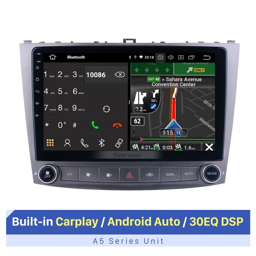 10,1 polegadas para 2005-2010 Lexus IS250 IS300 IS200 IS220 IS350 Rádio Android 10.0 Sistema de Navegação GPS com HD Touchscreen Bluetooth Carplay Suporte Câmera de backup