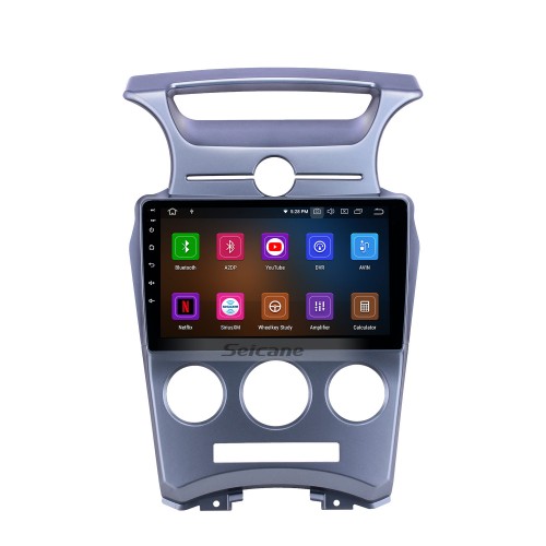 9 polegadas 2007-2012 Kia Carens Manual A/C Android 13.0 Navegação GPS Rádio Bluetooth Tela sensível ao toque AUX Carplay suporte OBD2 DAB + 1080P Vídeo