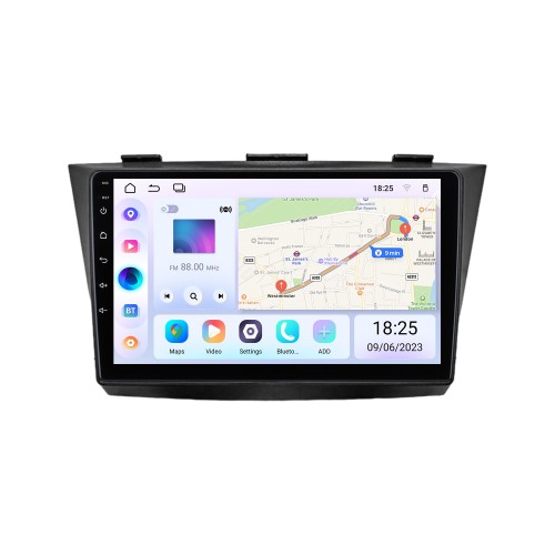 Carplay Android 14.0 HD Touchscreen de 9 polegadas para 2013 JAC BINYUE Rádio Sistema de navegação GPS com suporte para Bluetooth câmera traseira
