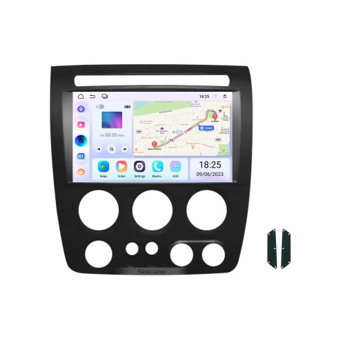 Android 13.0 HD Touchscreen de 9 polegadas para Hummer H2 LHD 2008 Sistema de navegação GPS por rádio com suporte para Bluetooth Carplay