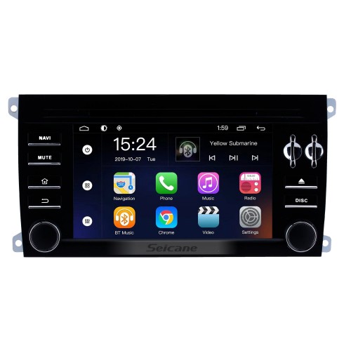 2003 2004 2005 2006-2011 Porsche Cayenne 7 polegadas Android 9.0 autoradio Bluetooth DVD Player Suporte GPS Sat Nav Áudio Auto A / V 1080P Vídeo Espelho Link DVR Controle de volante Atualização estéreo