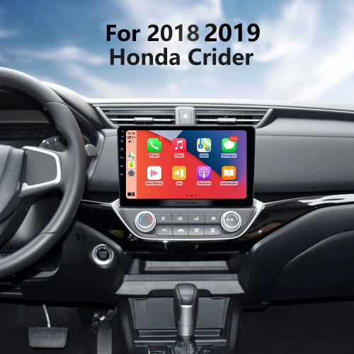 Rádio de navegação GPS de 10,1 polegadas Android 13.0 HD com tela sensível ao toque para Honda Crider 2018-2019 com Bluetooth WIFI AUX com suporte Carplay Mirror Link