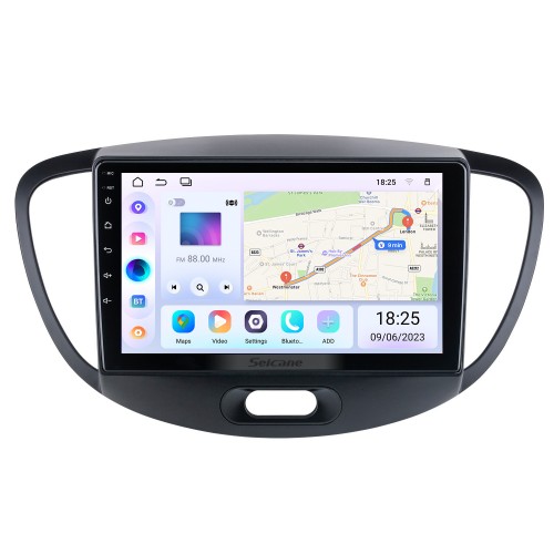 Android de 9 polegadas 13.0 para 2012 Hyundai I10 High Version Sistema de navegação GPS com rádio e tela sensível ao toque HD com suporte para Bluetooth Carplay OBD2