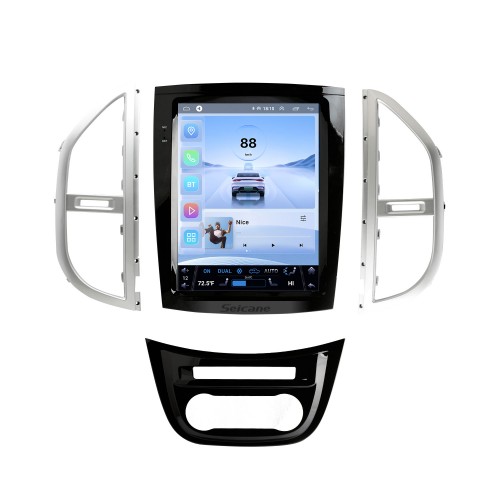 Rádio de navegação GPS Android 10.0 de 12,1 polegadas para 2016 2017 2018-2022 Mercedes-Benz vito com HD Touchscreen Bluetooth AUX suporte Carplay OBD2