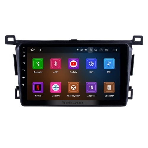 9 polegadas 2013-2018 Toyota RAV4 Android 13.0 Carro estéreo Bluetooth Sistema de navegação GPS com suporte para DVD Player TV Câmera de backup iPod iPhone USB AUX Controle de volante