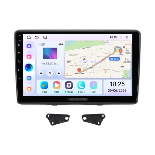 OEM 9 polegadas Android 13.0 para 2019 2020 TOYOTA VIOS YARIS L Rádio Bluetooth HD Touchscreen Sistema de navegação GPS com suporte para Carplay DAB +