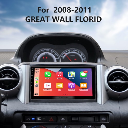 HD Touchscreen 9 polegadas Android 13.0 Para GREAT WALL FLORID 2008-2011 Rádio Sistema de Navegação GPS Bluetooth Carplay suporte Câmera de backup
