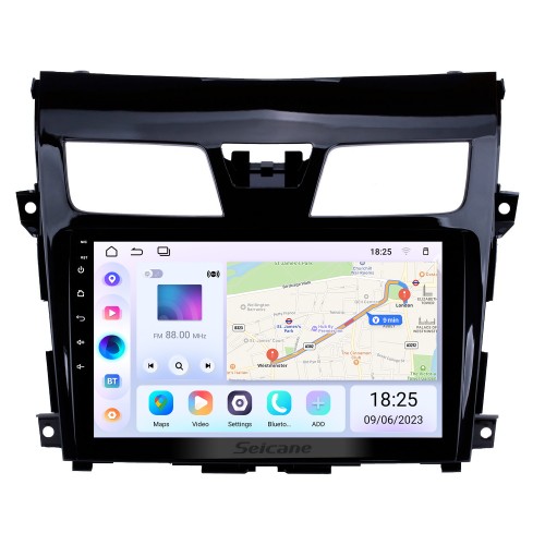 Sistema de navegação GPS de tela sensível ao toque de 10,1 polegadas Android 13.0 HD para 2013 2014 2015 2016 2017 NISSAN TEANA ALTIMA com suporte de rádio USB Bluetooth WiFi DVR OBD II câmera traseira controle de volante