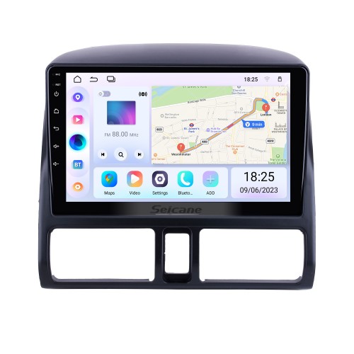 Android 13.0 para Honda CRV 2002 Rádio Sistema de Navegação GPS 9 polegadas HD Touchscreen com suporte a Bluetooth Carplay Câmera Traseira DVR
