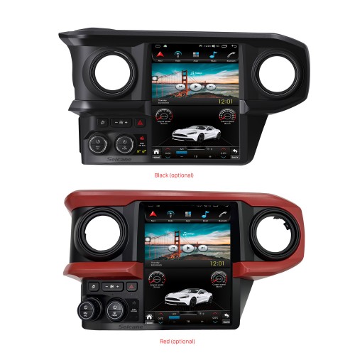 Para 2016 2017 2018-2022 Toyota Tacoma 12.1 polegadas Carplay Rádio Android 9.0 HD Touchscreen Navegação GPS com suporte Bluetooth Câmera TPMS AHD