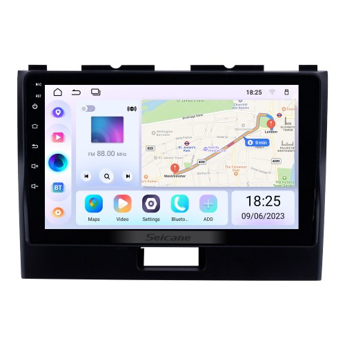 9 polegadas touchscreen android 14.0 2010-2018 suzuki wagonr gps navegação rádio com usb wifi bluetooth suporte tpms dvr swc carplay 1080 p vídeo dab +
